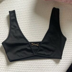 Black bra top